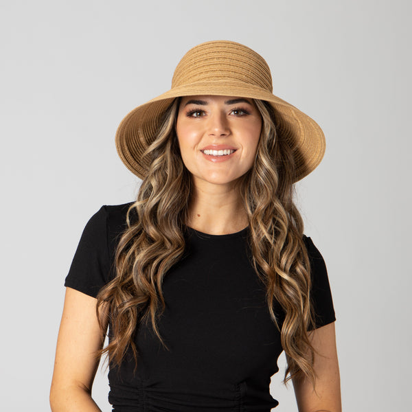 San Diego Hat Company Women's Styleable Multi Way Paperbraid Sun Hat Natural