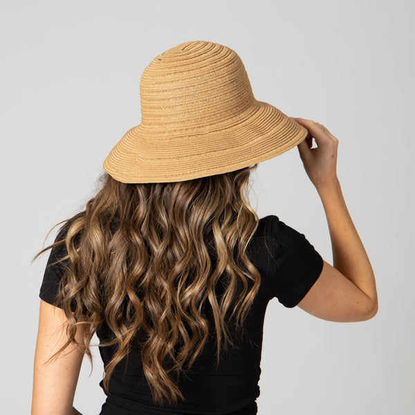 San Diego Hat Company Women's Styleable Multi Way Paperbraid Sun Hat Natural