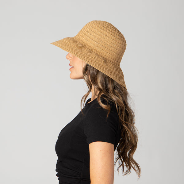 San Diego Hat Company Women's Styleable Multi Way Paperbraid Sun Hat Natural