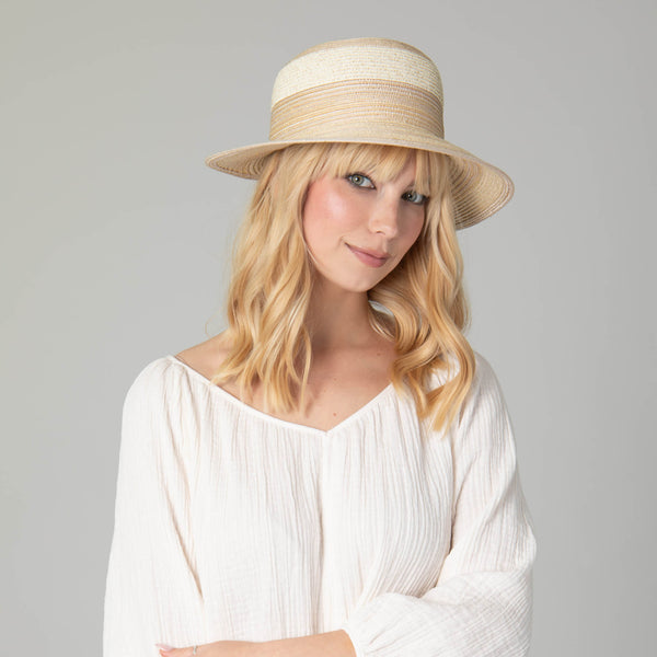 San Diego Hat Company Women's Ultrabraid With Gold Lurex Face Saver