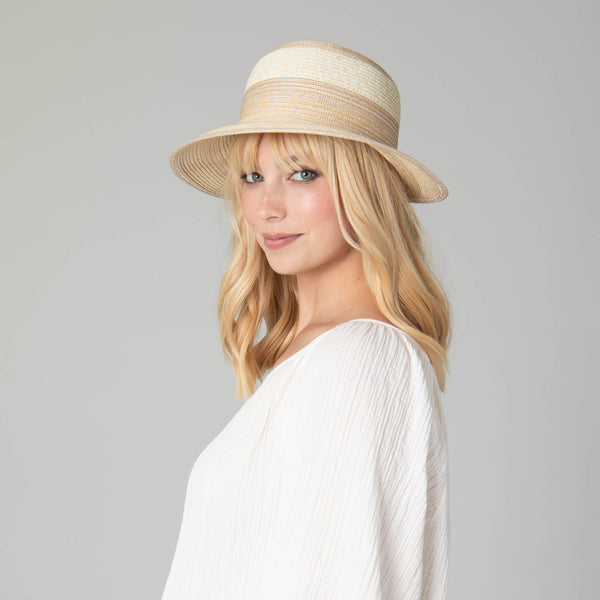 San Diego Hat Company Women's Ultrabraid With Gold Lurex Face Saver