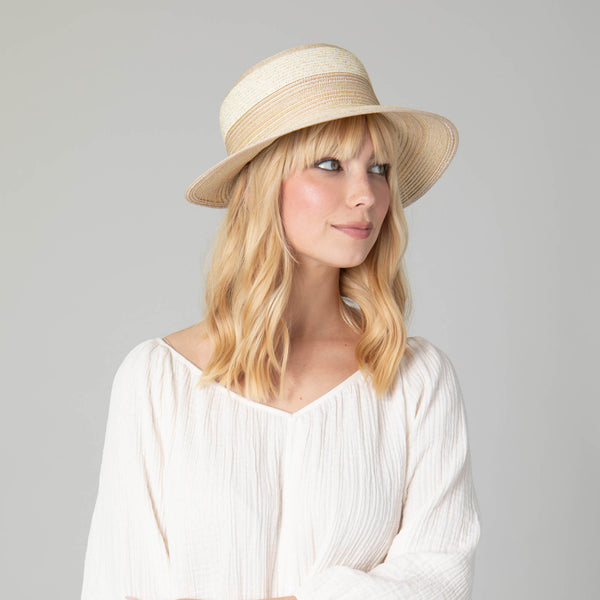 San Diego Hat Company Women's Ultrabraid With Gold Lurex Face Saver