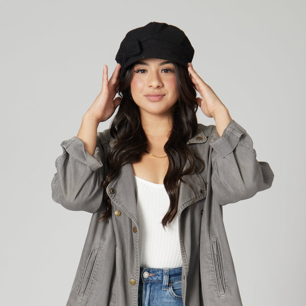 San Diego Hat Company Women's Wool Cap With Bow Black