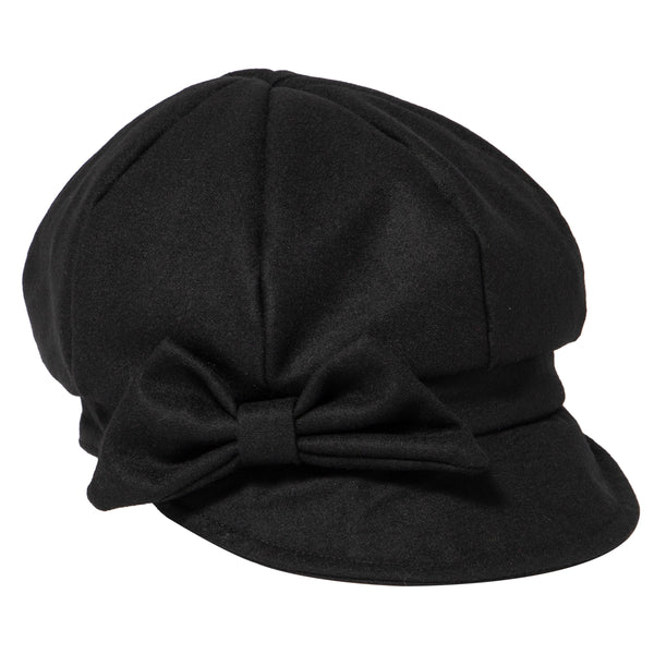 san diego hat company Women's Wool Cap With Bow Black