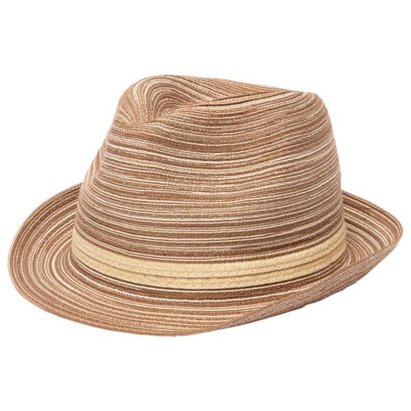 san diego hat company Womens Mixed Braid Fedora Rust