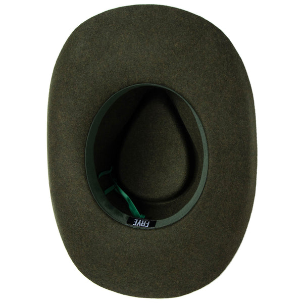 San Diego Hat Company Wool Cowboy Hat With Pinch Crown And Feather By FRYE