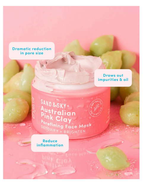 Sand & Sky Australian Pink Clay Porefining Face Mask Travel Size (1oz)