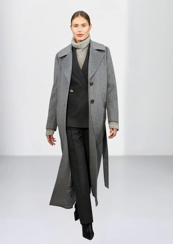 Sand Copenhagen Cashmere Coat W - Clareta Belt Long