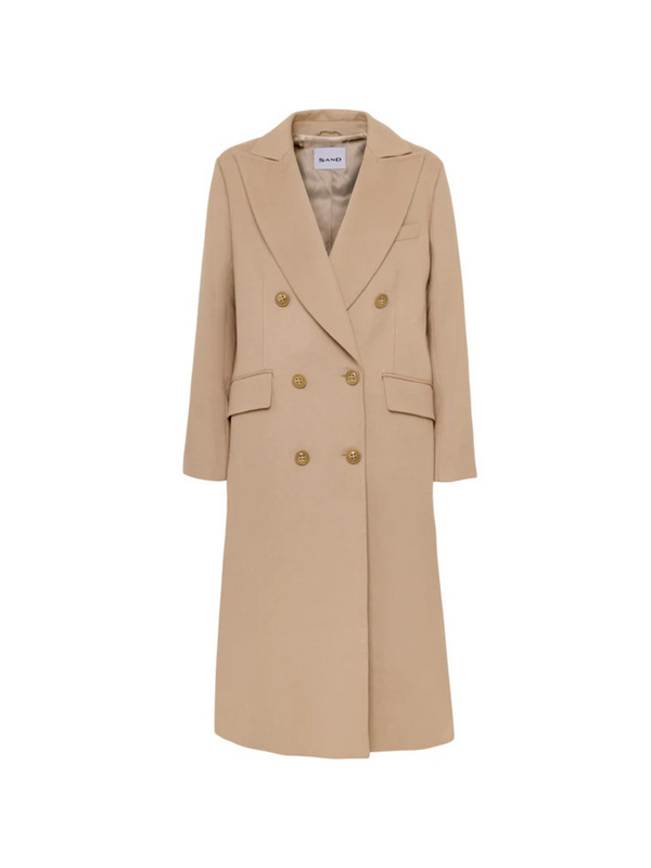 sand copenhagen Cashmere Coat W - Sedum X Long