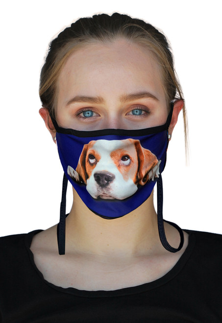 sand socks Guardian 2.0 Adjustable Size Face Mask - BASSETT HOUND **20% of Sales Donated to Pet Rescues**
