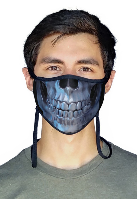 sand socks Guardian 2.0 Adjustable Size Face Mask - METALLIC SKULL