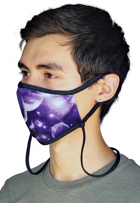 sand socks Guardian 2.0 Adjustable Size Face Mask - Purple Galaxy