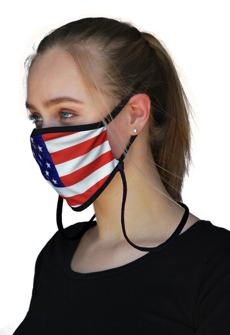 Sand Socks Guardian 2.0 Adjustable Size Face Mask - US FLAG