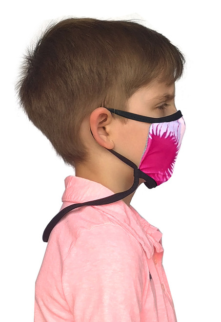 Sand Socks Kid's Adjustable Size Face Mask - Pink Burst