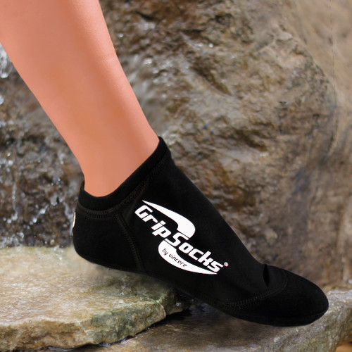Sand Socks Black Aqua Sprites Grip Socks