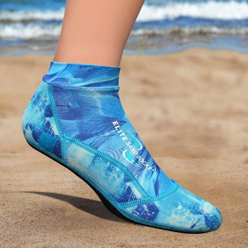 sand socks Blue Feathers Abstract Elite Sand Socks