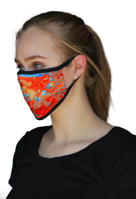 sand socks Face Mask - Orange Splash