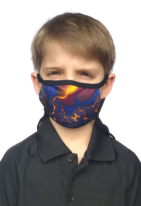 Sand Socks Kid's Adjustable Size Face Mask - Lava