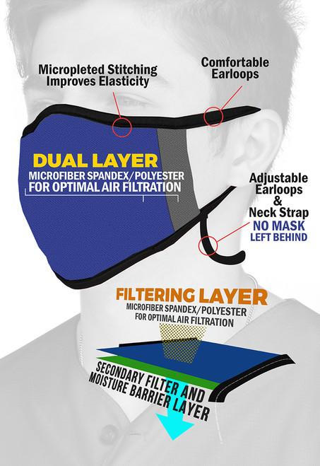 Sand Socks Kid's Adjustable Size Face Mask - Lava