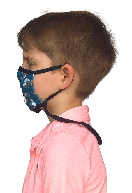 Sand Socks Kid's Adjustable Size Face Mask - SHARKS