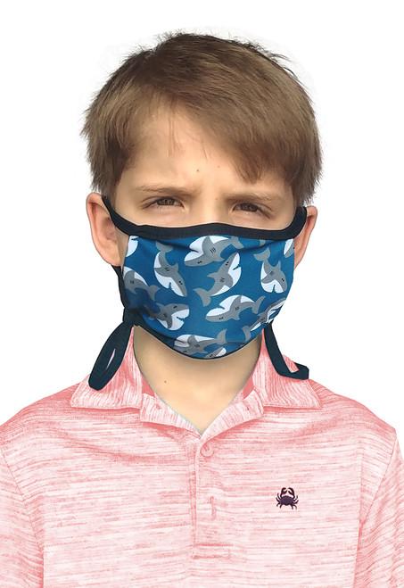 Sand Socks Kid's Adjustable Size Face Mask - SHARKS