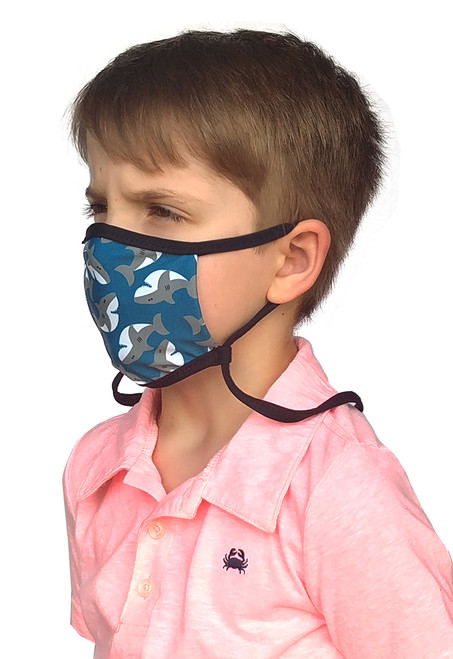 sand socks Kid's Adjustable Size Face Mask - SHARKS