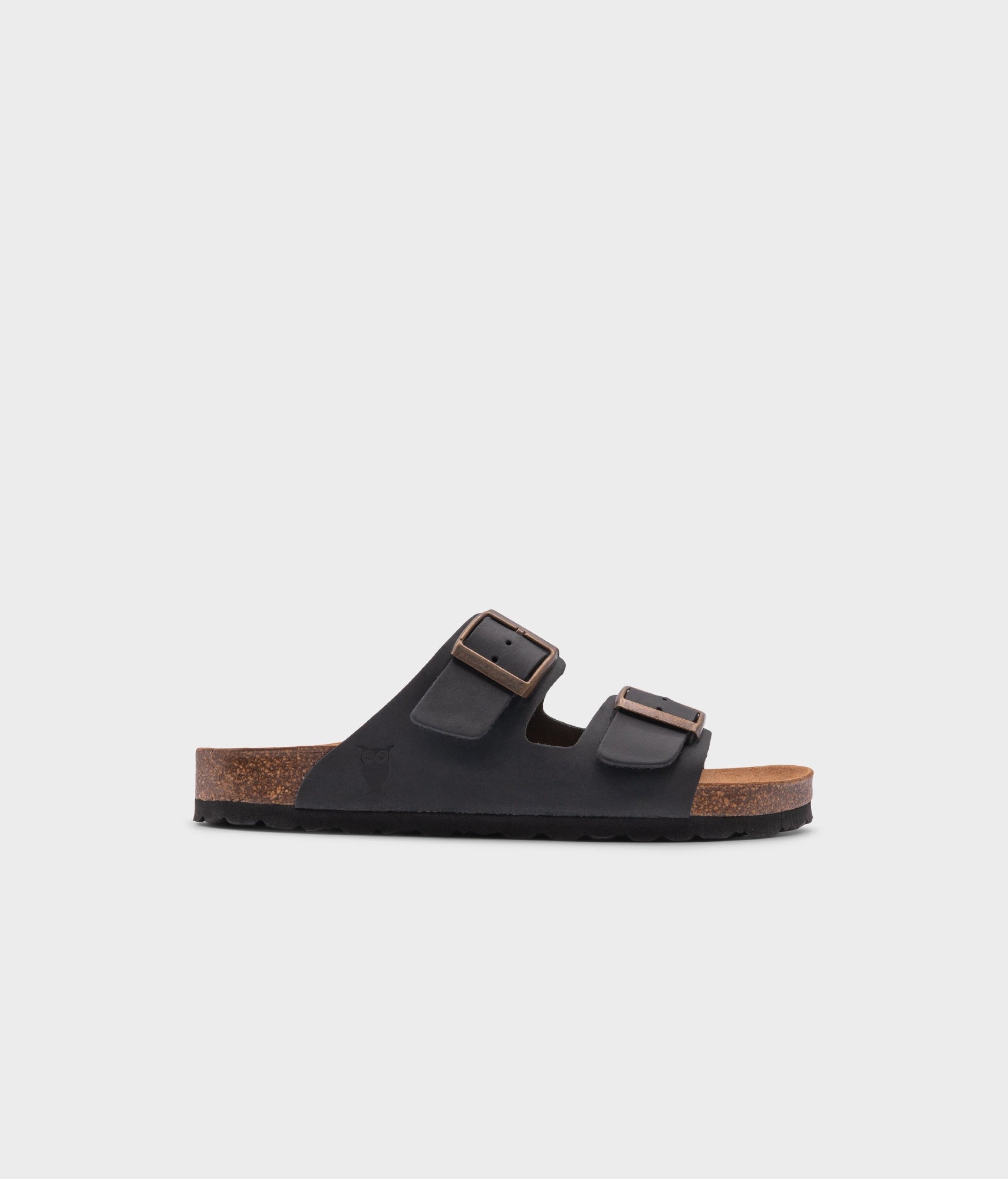 sandgrens Costa classic cork sandals Black Ember (Nubuck)
