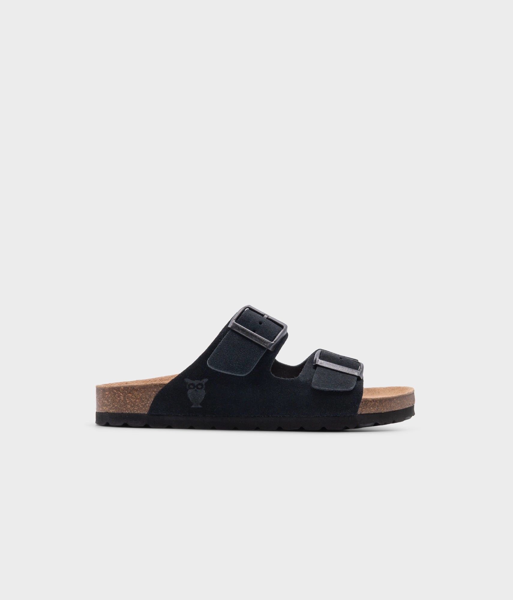 sandgrens Costa classic cork sandals Black Ember (Suede)