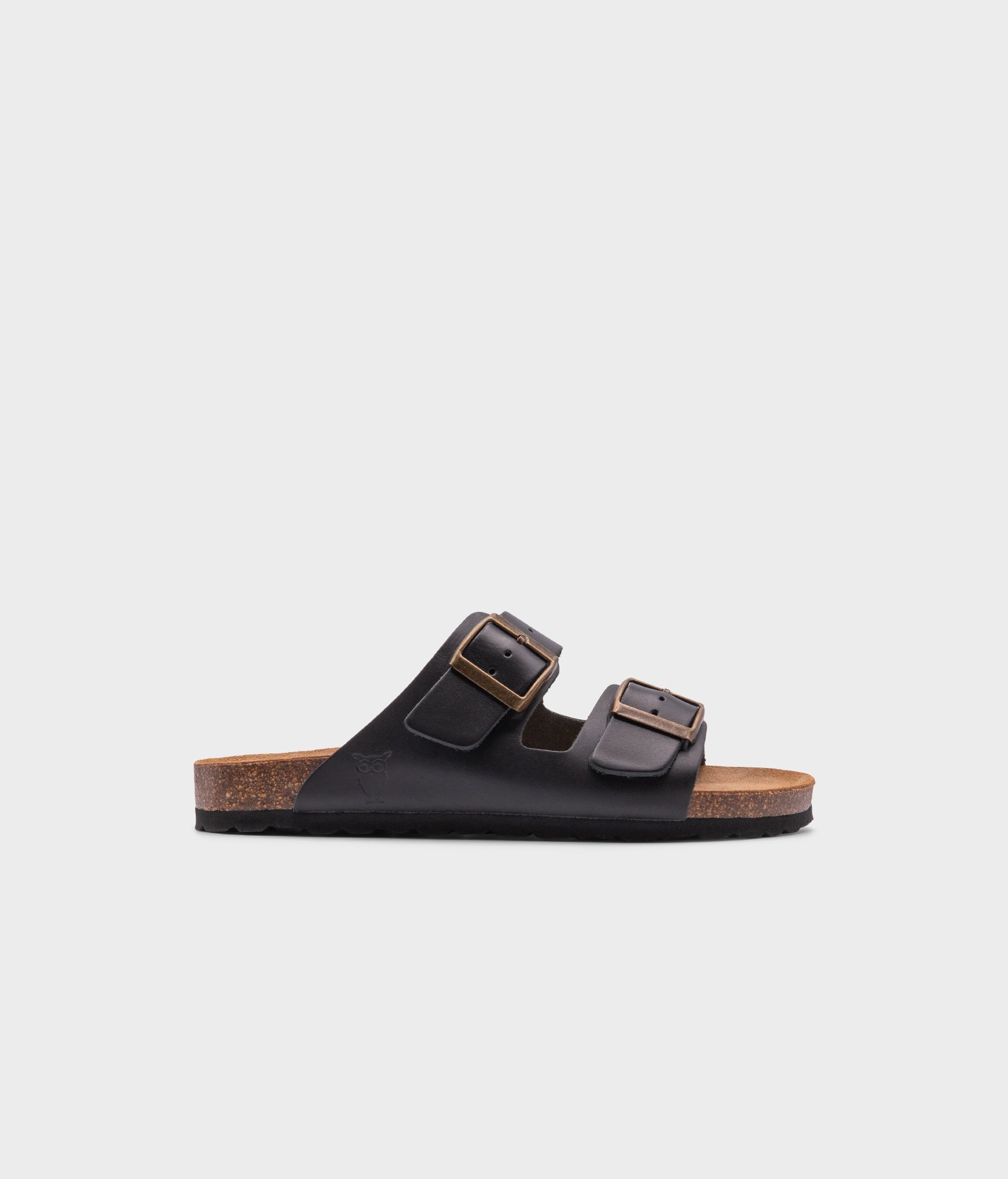 sandgrens Costa classic cork sandals Black Ember (Vegetable Tan)