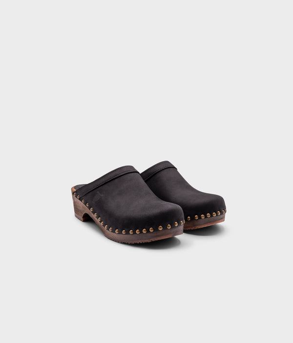 Sandgrens Athens Studded Clog Mule Black