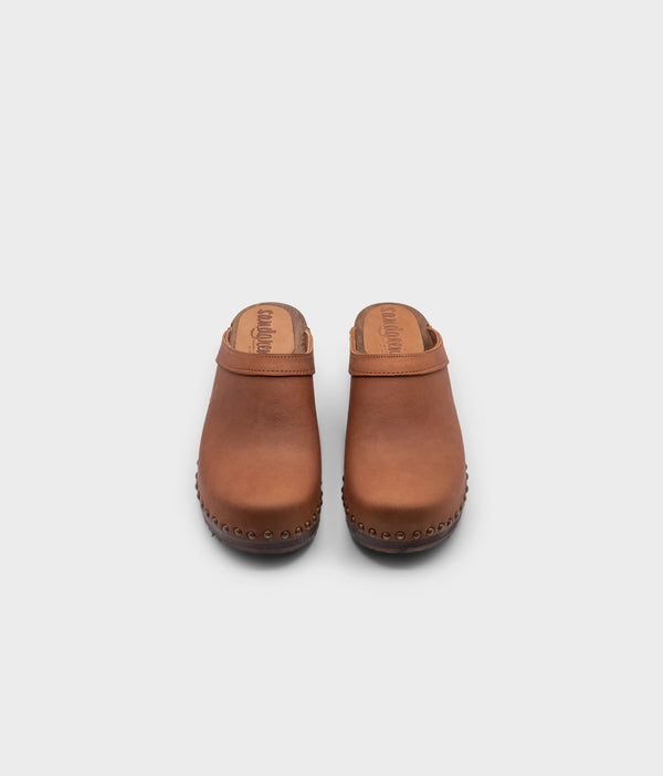 Sandgrens Athens Studded Clog Mule Dexter Tan