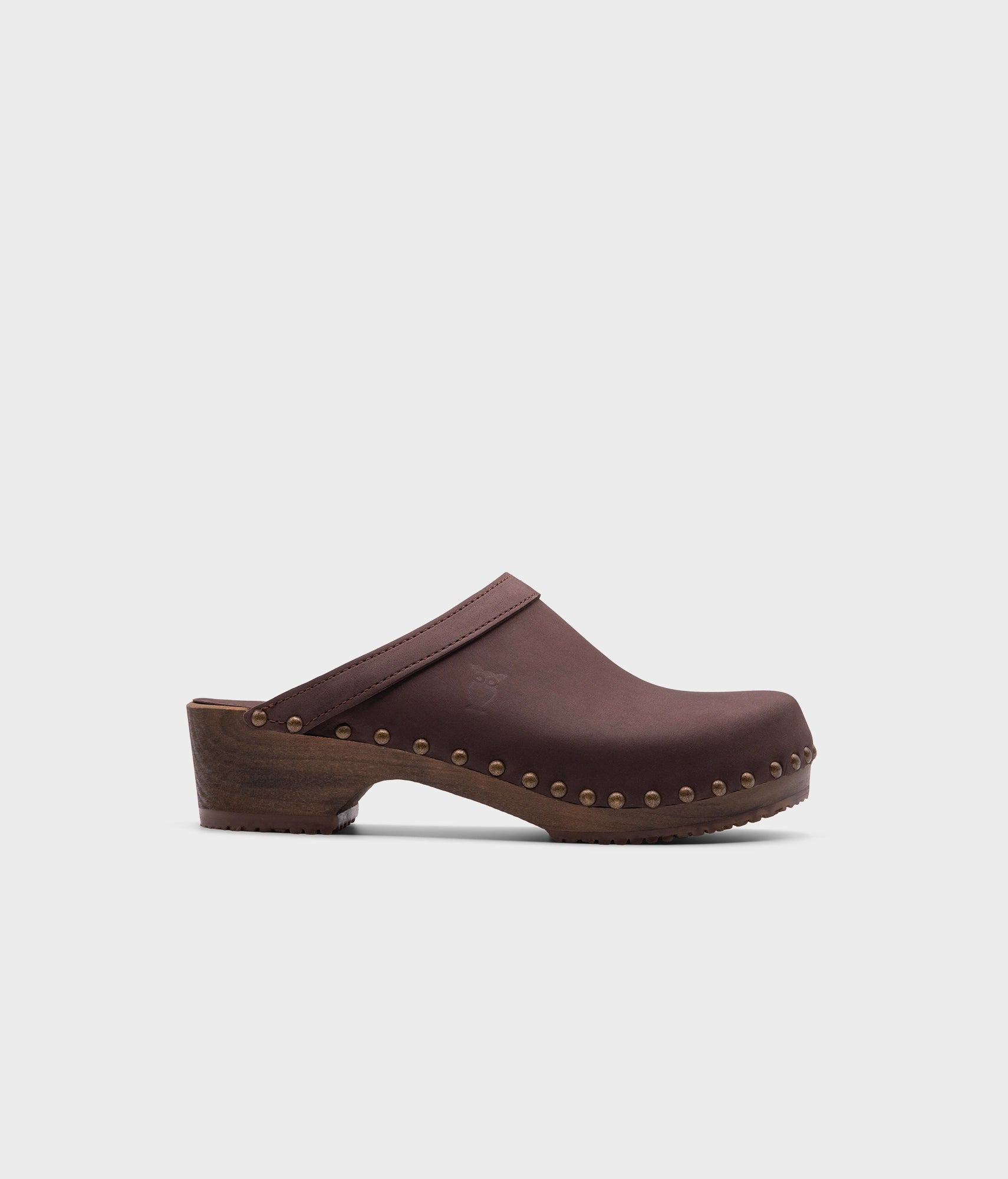 sandgrens Athens studded clog mule Fudge
