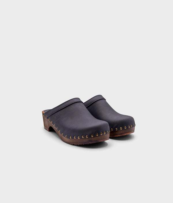 Sandgrens Athens Studded Clog Mule Navy