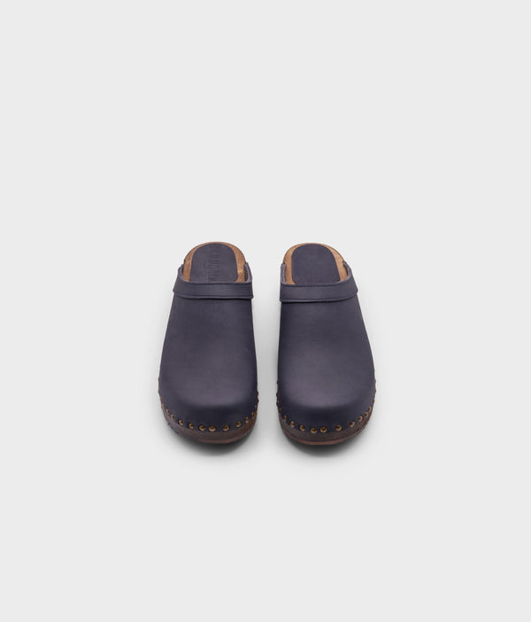 Sandgrens Athens Studded Clog Mule Navy