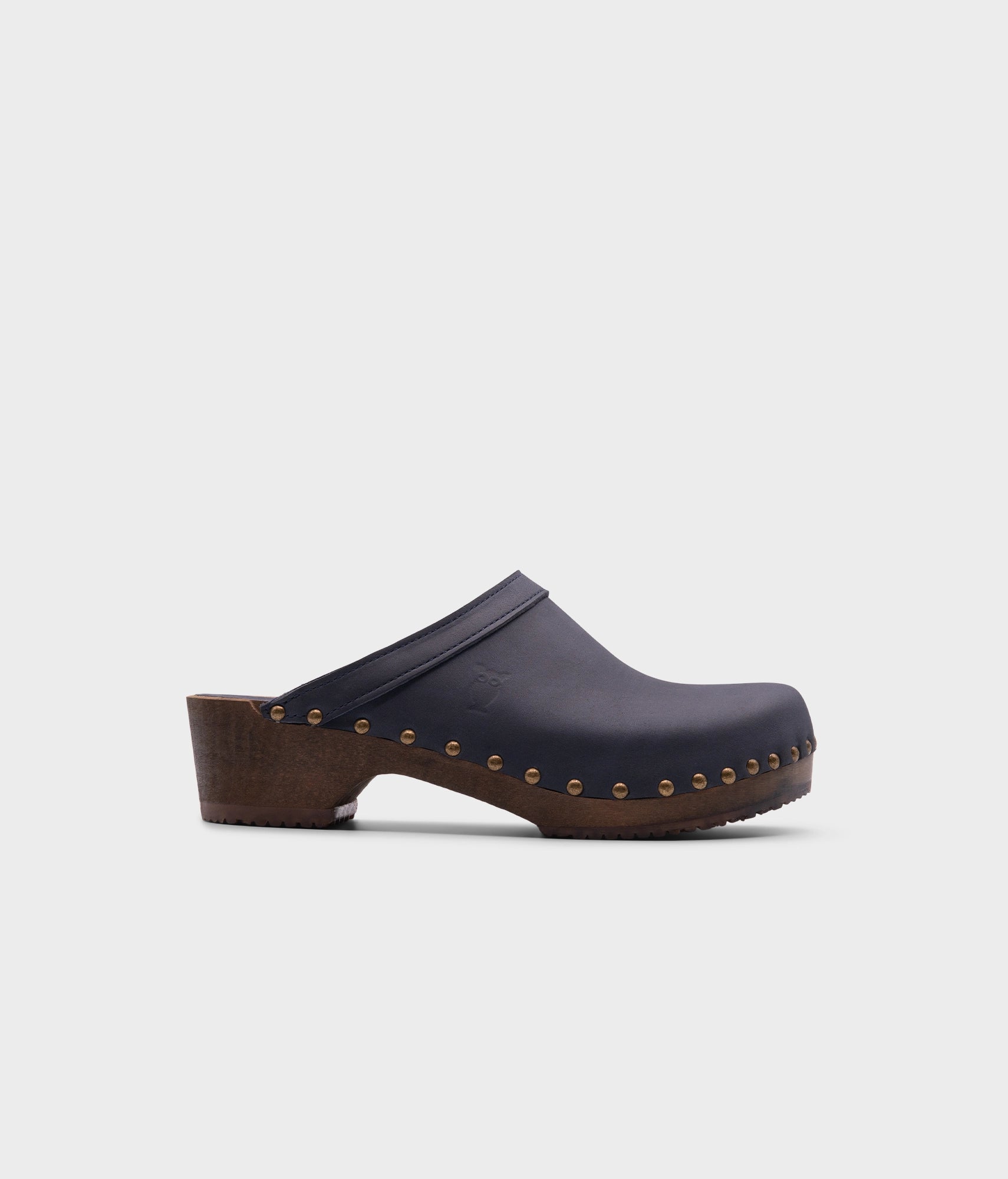 sandgrens Athens studded clog mule Navy