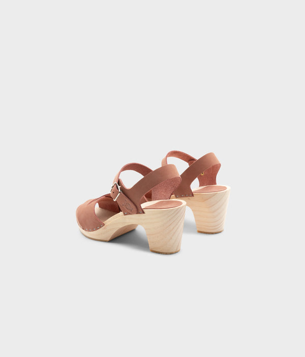 Sandgrens Aurora Crossed Clog Sandal Blush
