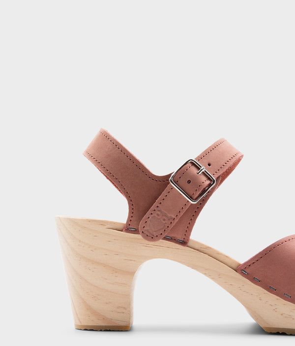 Sandgrens Aurora Crossed Clog Sandal Blush