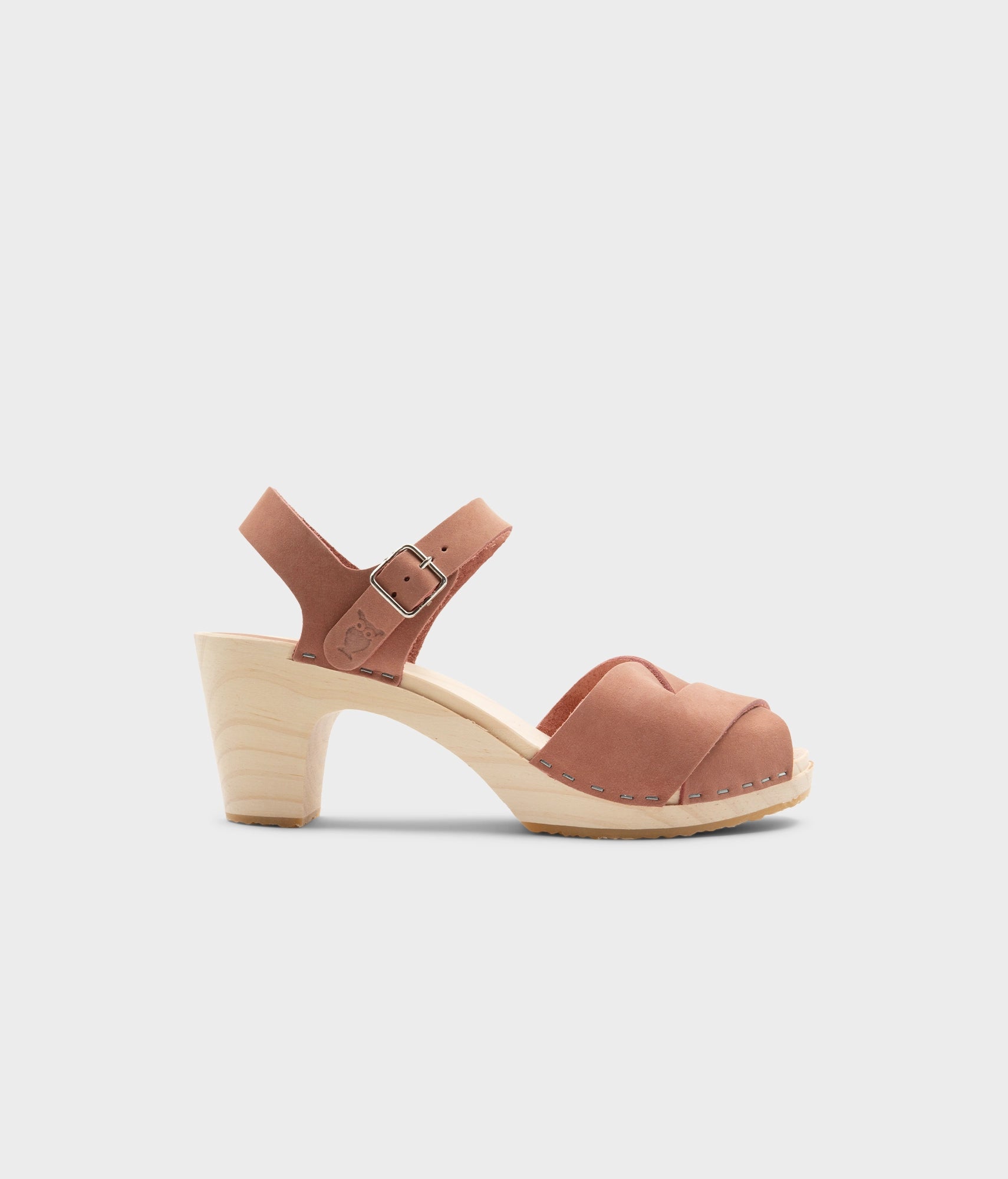 sandgrens Aurora crossed clog sandal Blush