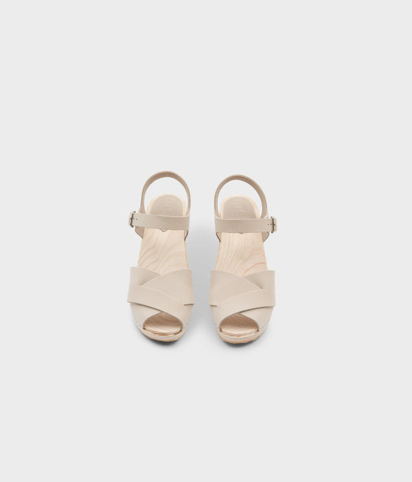Sandgrens Aurora Crossed Clog Sandal Sand