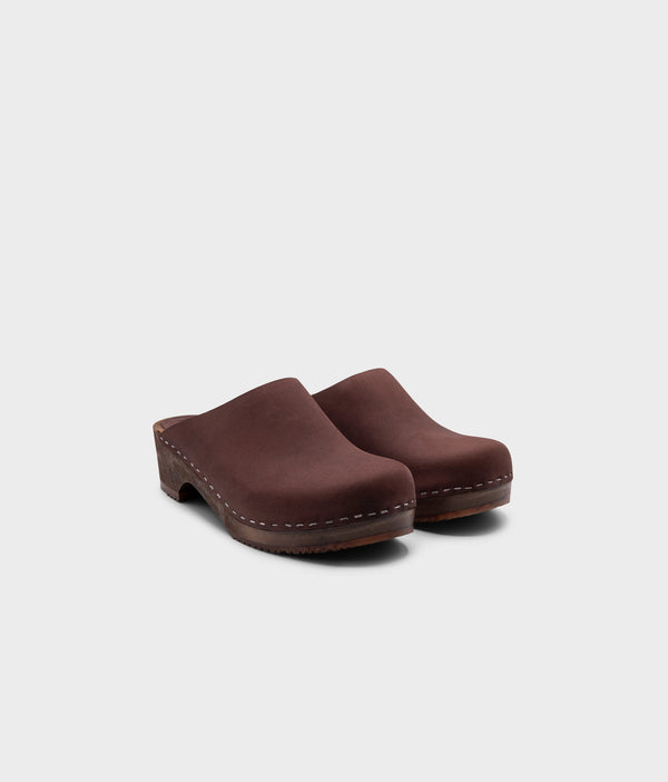 Sandgrens Austin Minimalistic Clog Mule Fudge