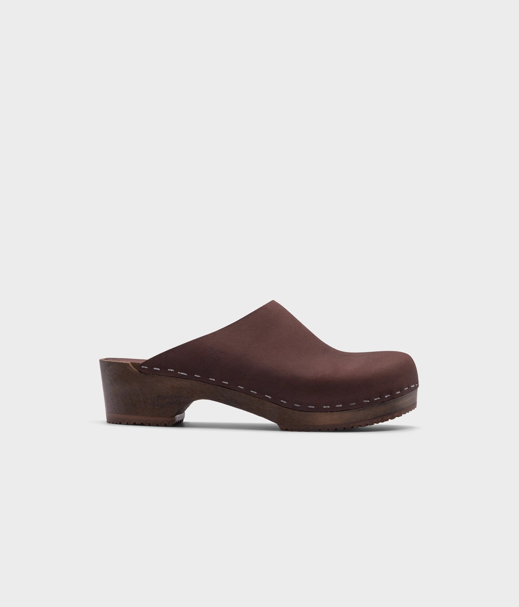 sandgrens Austin minimalistic clog mule Fudge