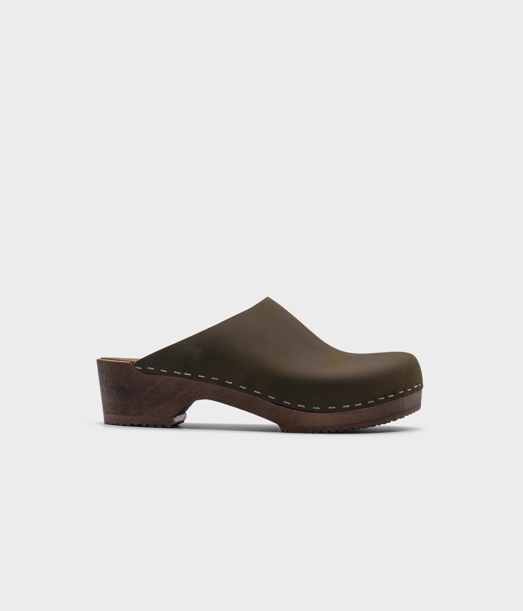 sandgrens Austin minimalistic clog mule Olive