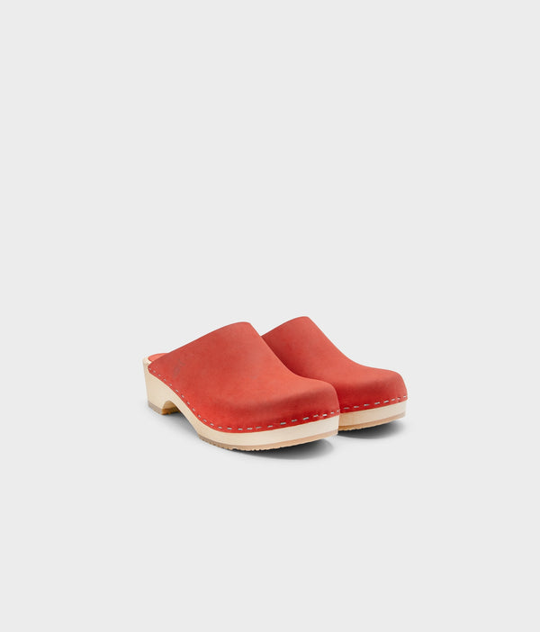 Sandgrens Austin Minimalistic Clog Mule Red