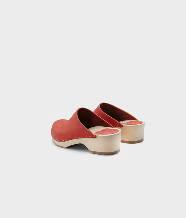 Sandgrens Austin Minimalistic Clog Mule Red