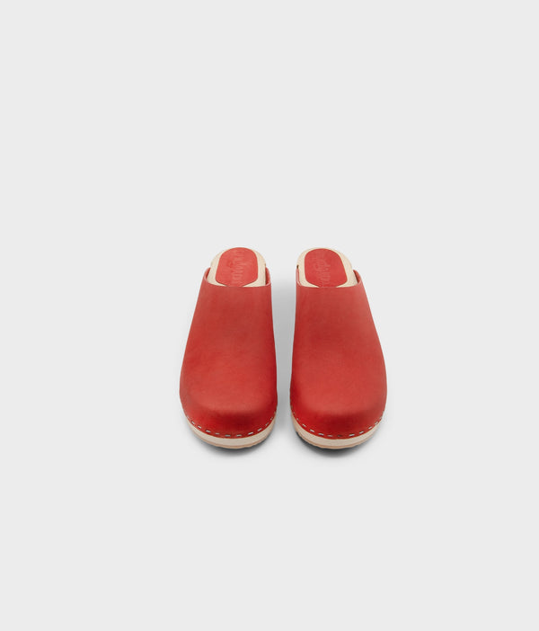 Sandgrens Austin Minimalistic Clog Mule Red