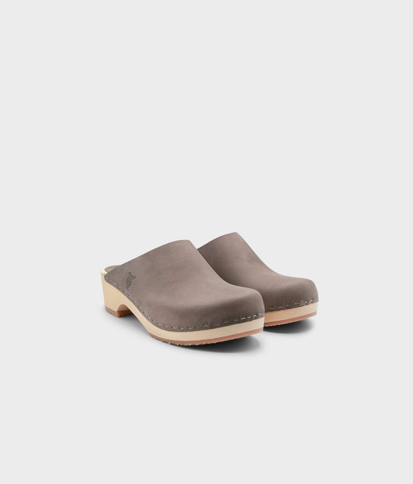 Sandgrens Austin Minimalistic Clog Mule Stone