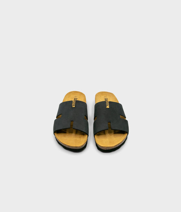 Sandgrens Avila Lux Cork Sandal Black Ember