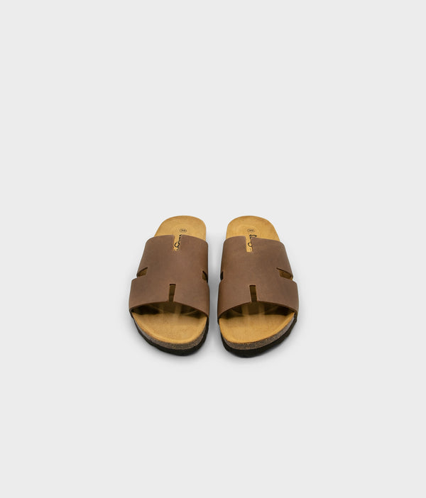 Sandgrens Avila Lux Cork Sandal Hazel Brown