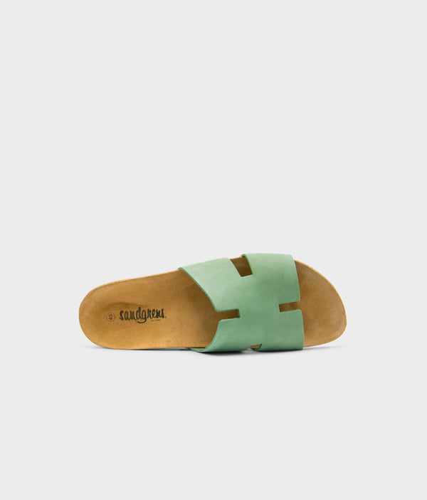 Sandgrens Avila Lux Cork Sandal Jade Green