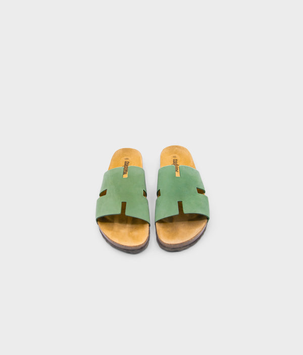 Sandgrens Avila Lux Cork Sandal Jade Green